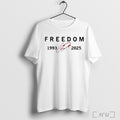 Officials Freedom Red Signature 1993 2025 Charlie Kirk T Shirt