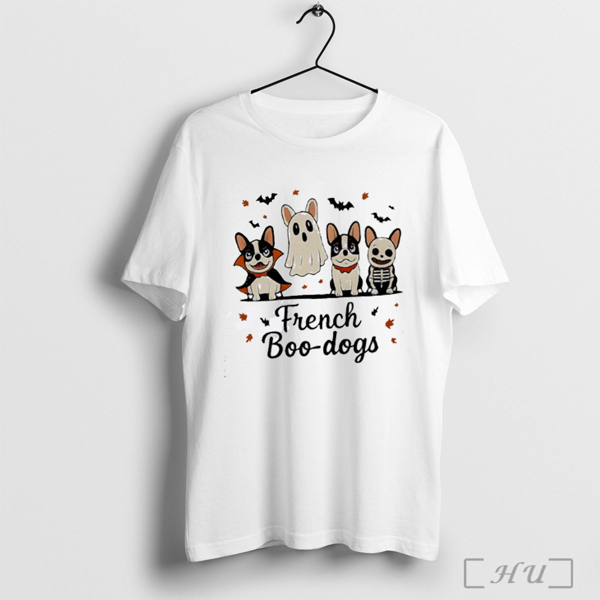 Officials Frenchie Boo Dogs French Bulldog Halloween White T Shirt