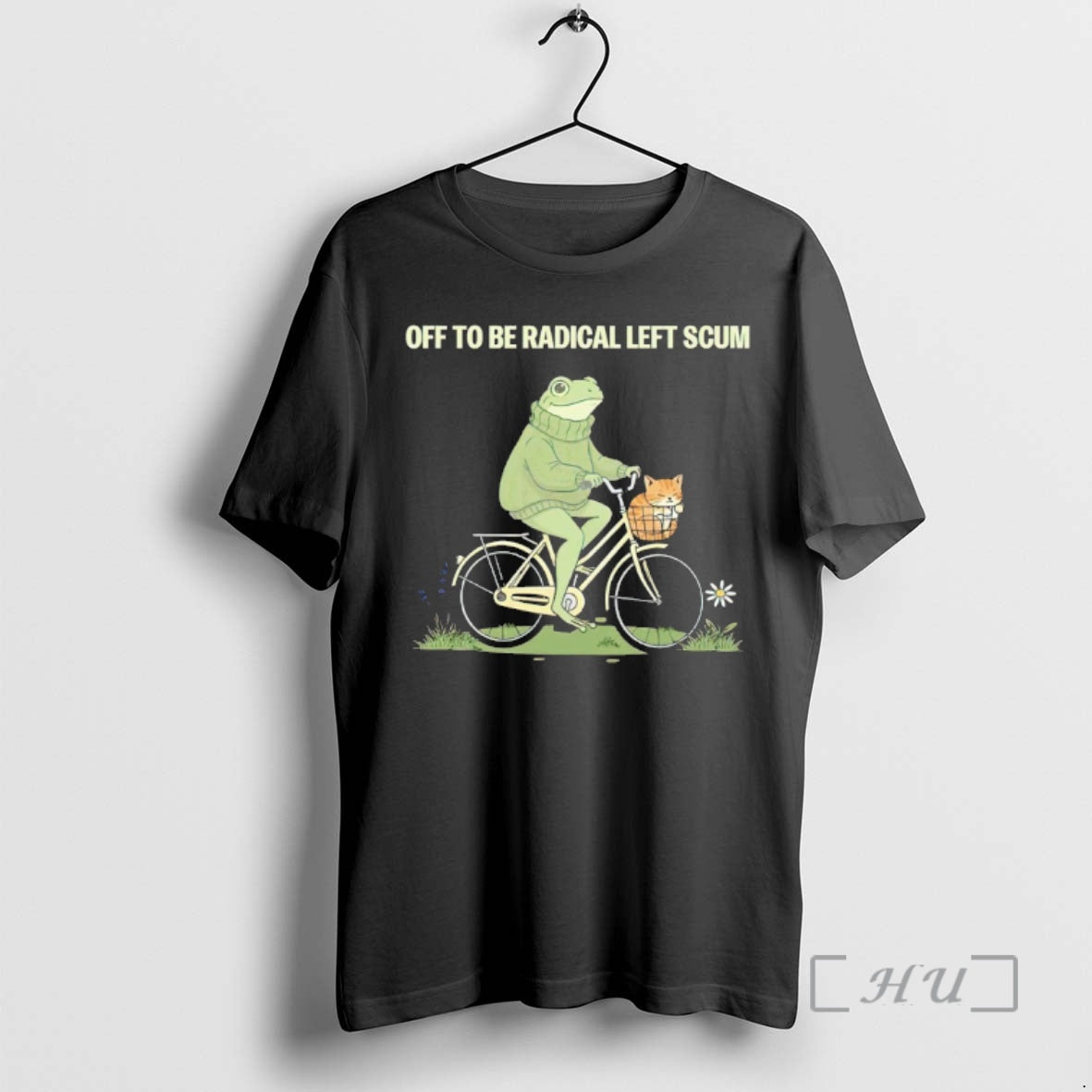 Officials Frog Riding Bike With Cat Off To Be Radical Left Scum Premium T Shirts Hoodie, Sweatshirt | AU01DripNestTees.com