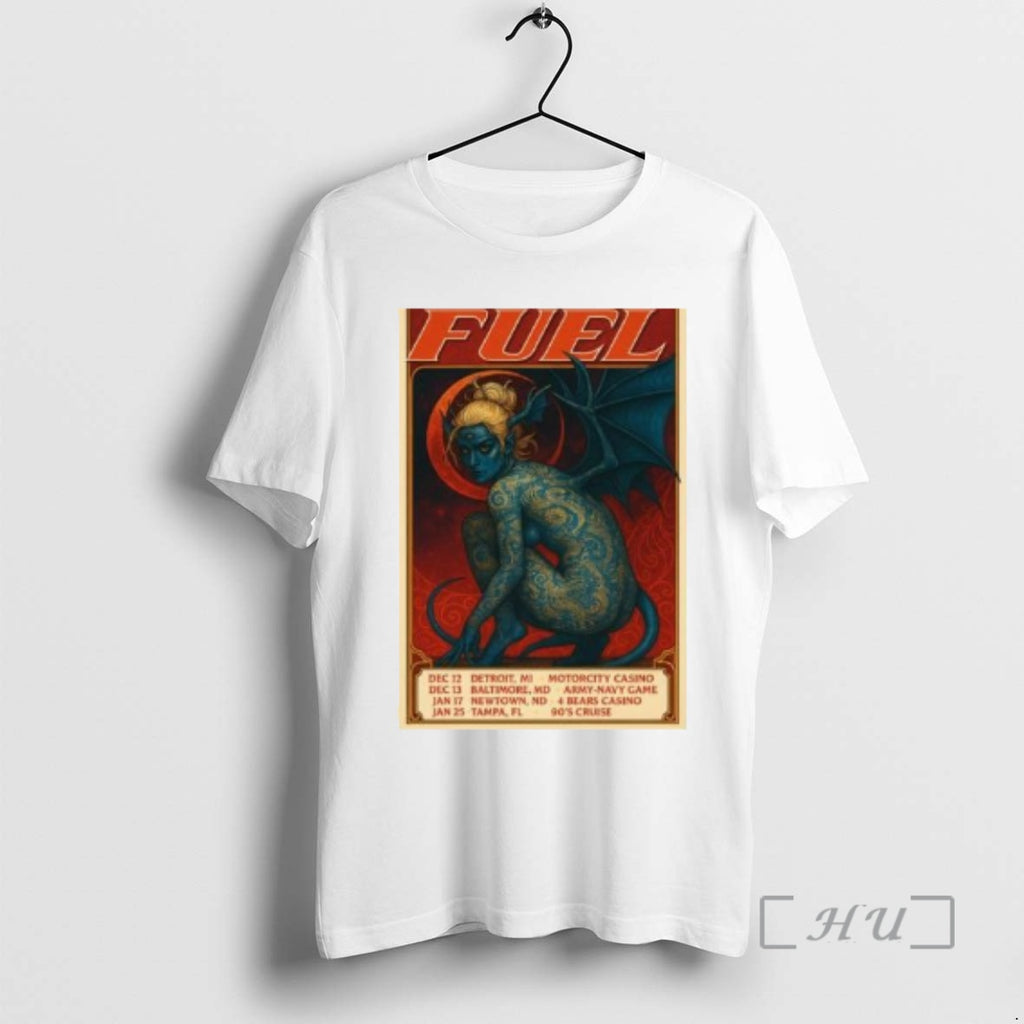 Officials Fuel December January Shows 2025 2026 Circle White T-Shirts, Hoodie, Sweatshirt | AU01DripNestTees.com