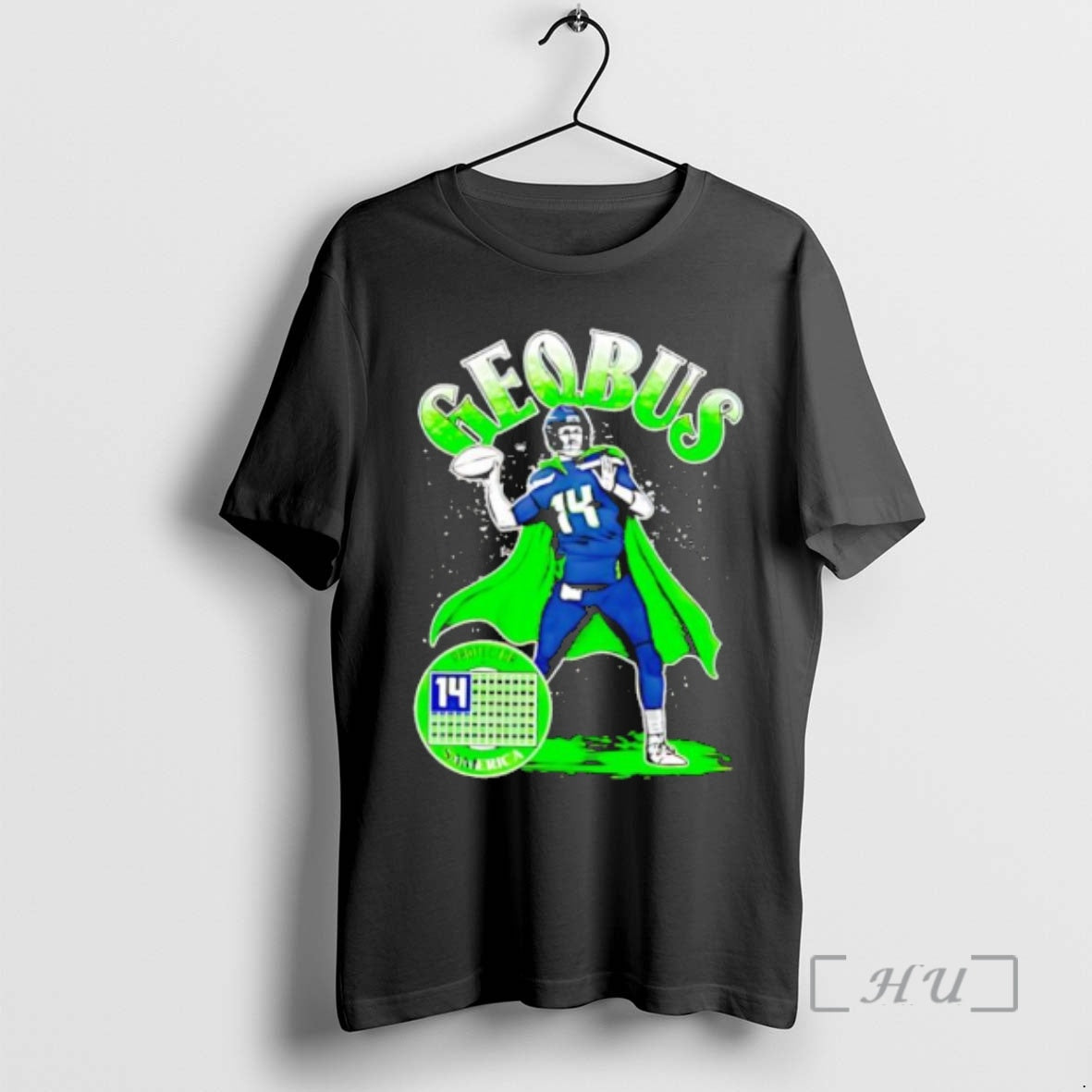 Officials Geofus Number 14 Protector Of Samerica Superhero Cape Football T-Shirts, Hoodie, Sweatshirt | AU01DripNestTees.com