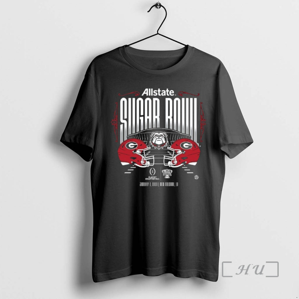 Officials Georgia Bulldogs Allstate Sugar Bowl January 1 2026 New Orleans Head To Head Helmet T-Shirts, Hoodie, Sweatshirt