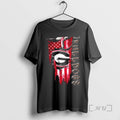 Officials Georgia Bulldogs Football Battle Shattered Usa Flag Rip Design T-Shirts, Hoodie, Sweatshirt | AU01DripNestTees.com