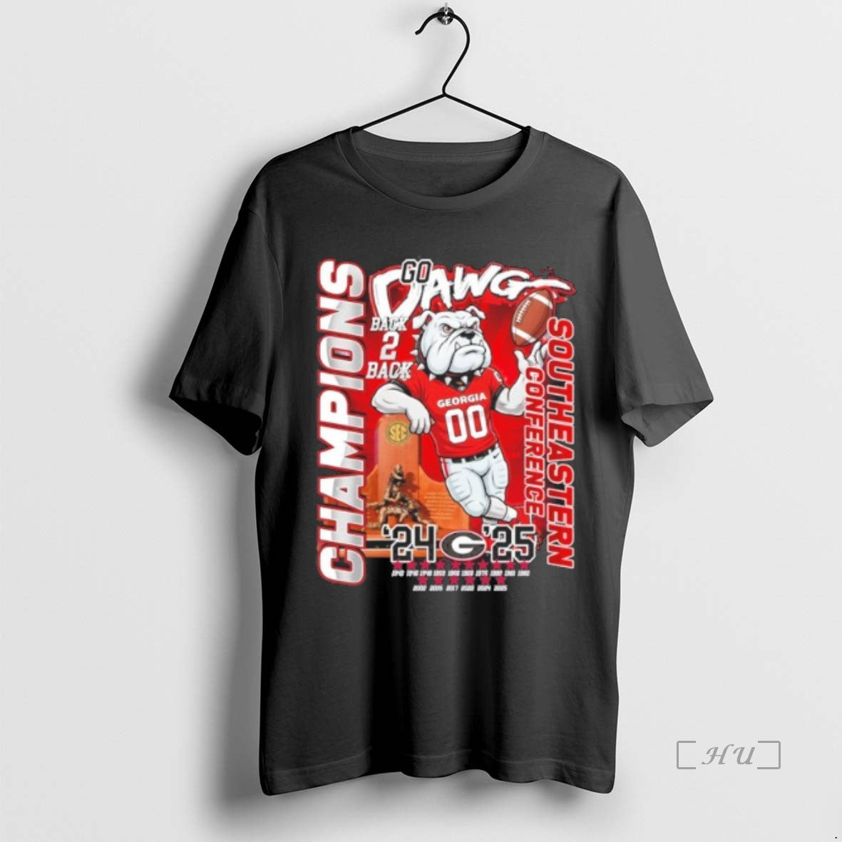 Officials Georgia Bulldogs Mascot Back 2 Back Sec Football Champions Go Dawgs Premium T Shirts Hoodie, Sweatshirt
