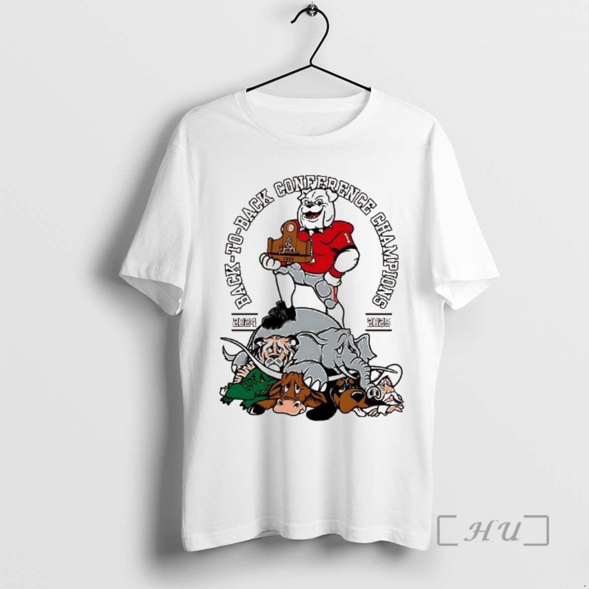 Officials Georgia Bulldogs Back To Back Conference Champions 2024 2025 Mascot Premium T Shirts Sweater Hoodie, Sweatshirt