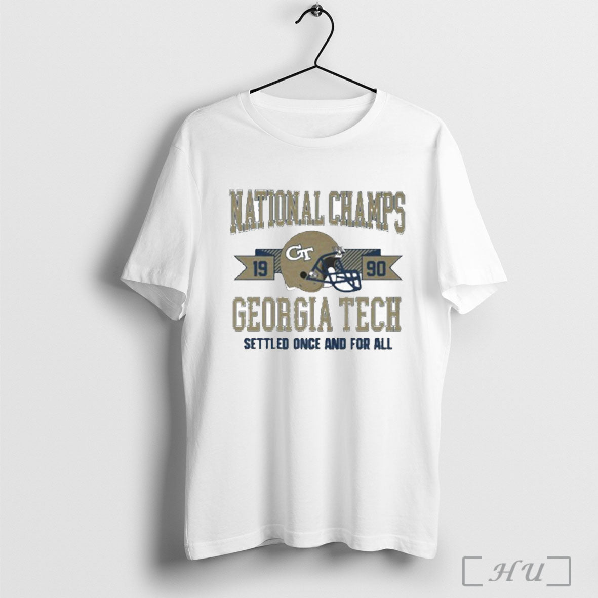 Officials Georgia Tech Football Yellow Jackets 1990 National Champs T Shirt