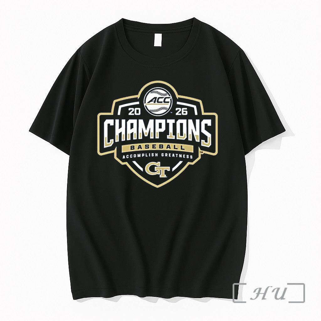 Officials Georgia Tech Yellow Jackets 2026 Acc Baseball Tournament Champions 1 Premium T Shirts Sweater