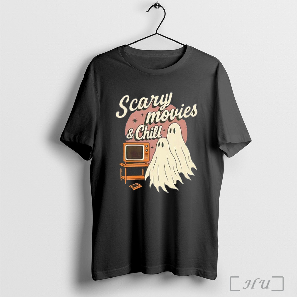 Officials Ghost Scary Movies And Chill Halloween T Shirt