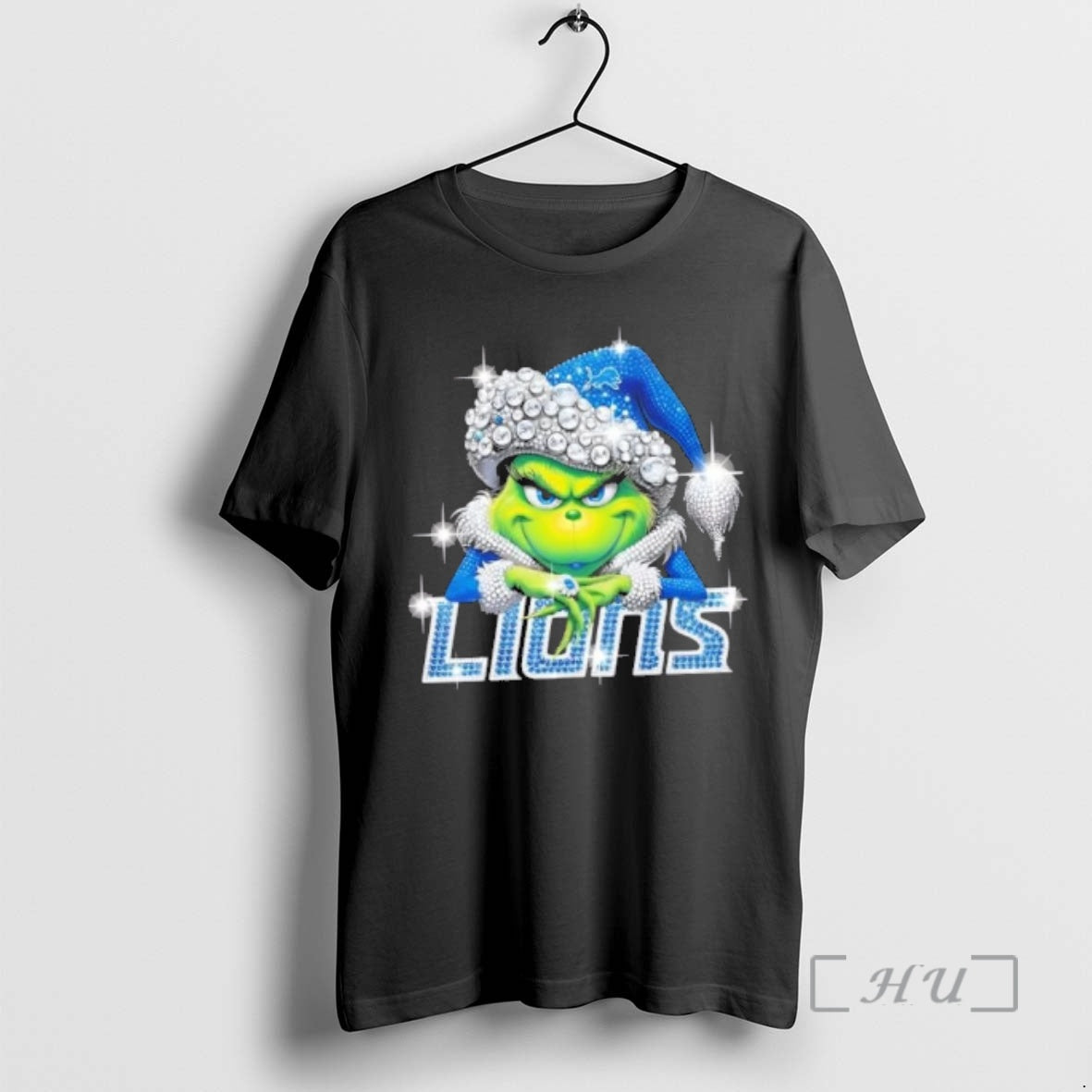 Officials Glitter Diamond Grinch Girl X Detroit Lions Football Graphic T-Shirts, Hoodie, Sweatshirt | AU01DripNestTees.com