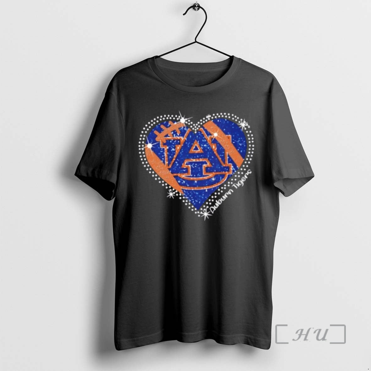 Officials Glitter Heart Auburn Tigers Football Logo T-Shirts, Hoodie, Sweatshirt | AU01DripNestTees.com