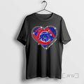 Officials Glitter Heart Chicago Cubs Baseball Logo