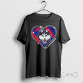 Officials Glitter Heart Connecticut Huskies Football Logo T-Shirts, Hoodie, Sweatshirt | AU01DripNestTees.com