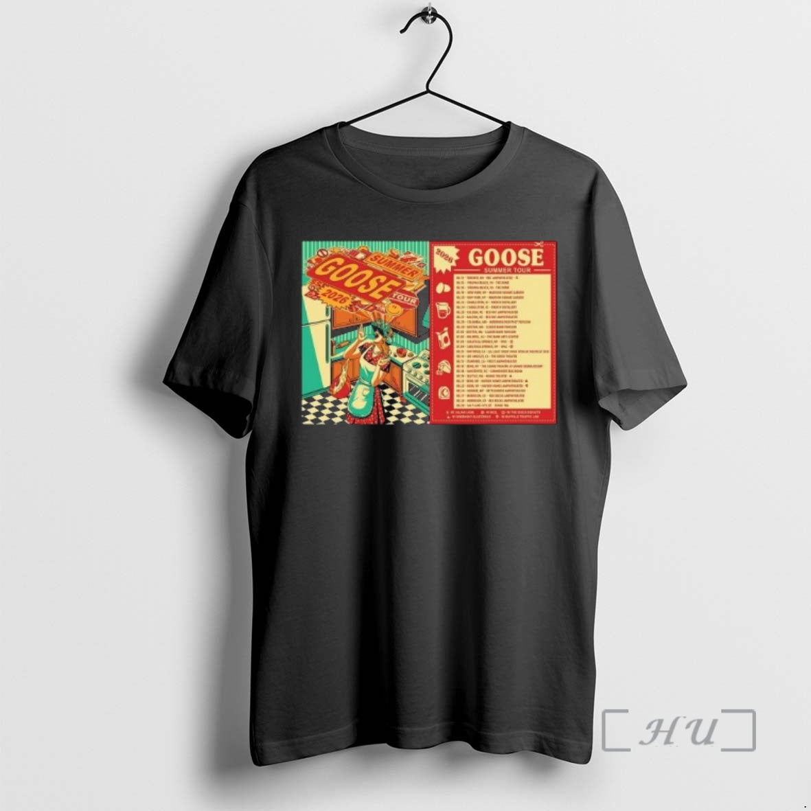 Officials Goose Summer Tour 2026 North America City Dates Landscape T-Shirts, Hoodie, Sweatshirt | AU01DripNestTees.com