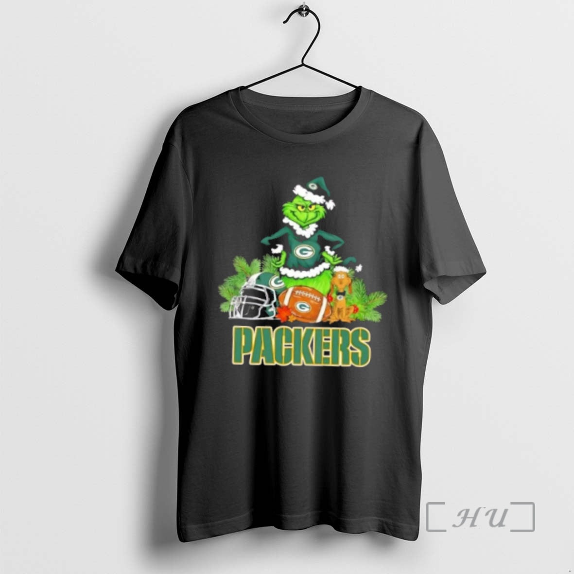 Officials Green Bay Packers Football X Grinch And Max Dog Merry Christmas Premium T Shirts