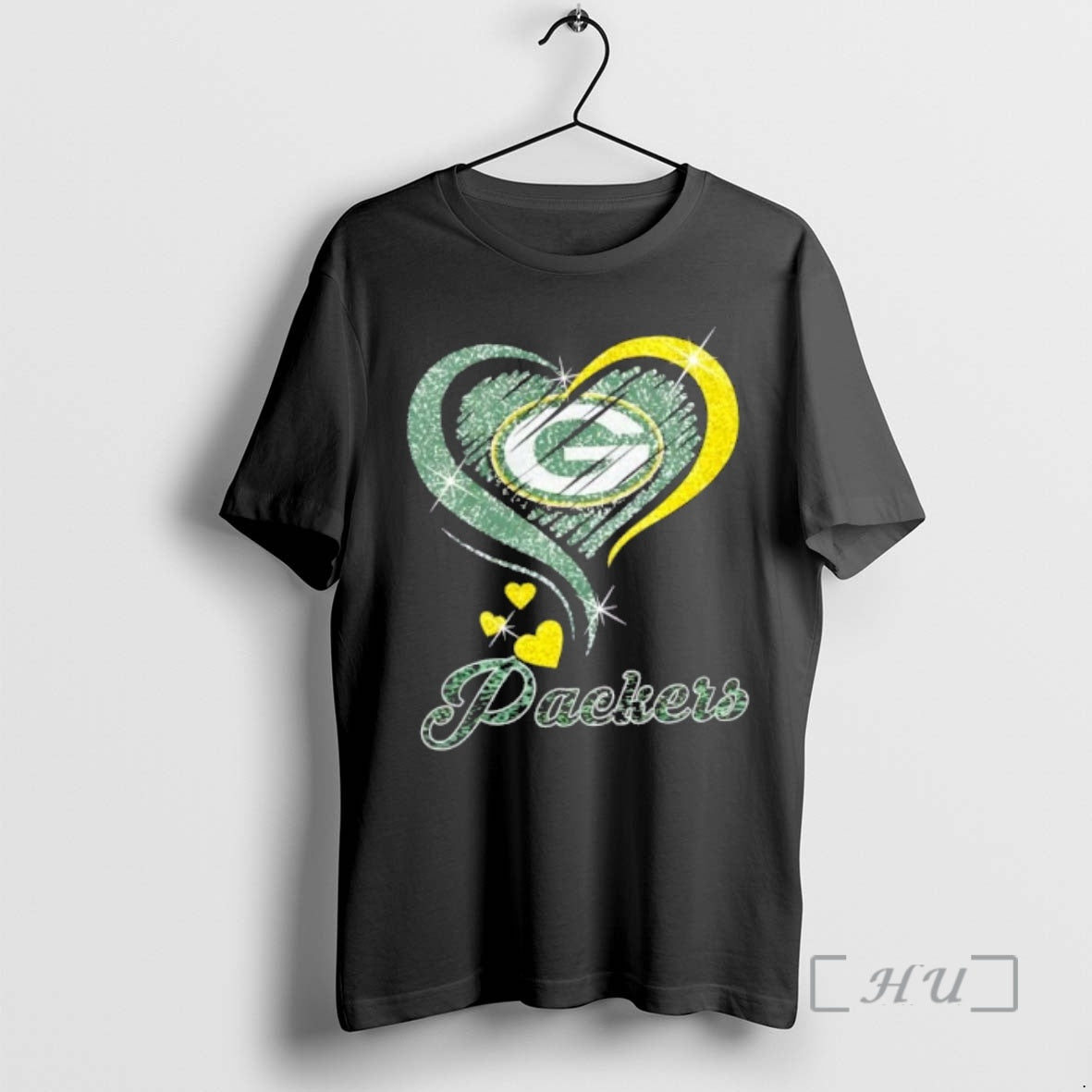 Officials Green Bay Packers Football In Glitter Heart Fans T-Shirts, Hoodie, Sweatshirt | AU01DripNestTees.com