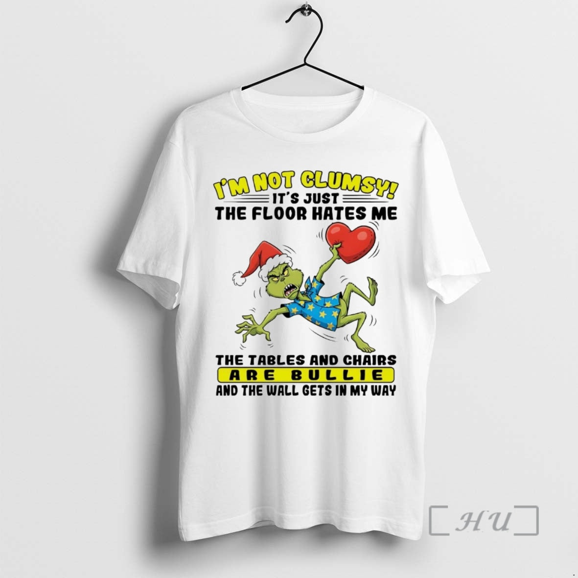 Officials Grinch Im Not Clumsy Its Just The Floor Hates Me Christmas Premium T Shirts Hoodie, Sweatshirt