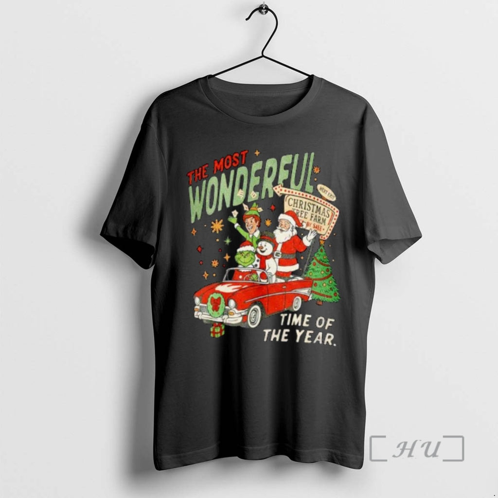Officials Grinch Santa Elf Snowman The Most Wonderful Time Of The Year Ornaments Premium T-Shirts, Hoodie, Sweatshirt