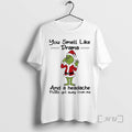Officials Grinch You Smell Like And A Headache Please Get Away From Me Chirstmas 2025 T-Shirts, Hoodie, Sweatshirt