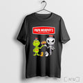 Officials Grinch And Jack Skellington Fist Bump Papa Murphys Halloween T Shirt