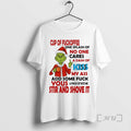 Officials Grinch Cup Of Fuckoffee One Splash Of No One Cares A Dash Of My T-Shirts, Hoodie, Sweatshirt | AU01DripNestTees.com