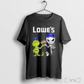 Officials Grinch Fist Bump Jack Skellington Lowes Halloween 2025 V Neck T Shirt