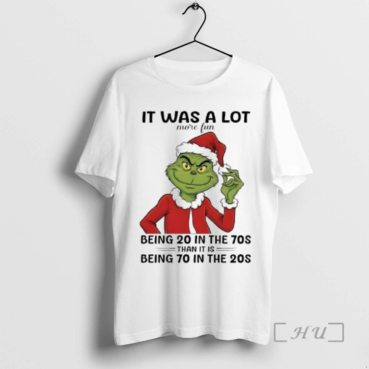 Officials Grinch It Was A Lot More Fun Being 20 In The 70s Premium T-Shirts, Hoodie, Sweatshirt | AU01DripNestTees.com