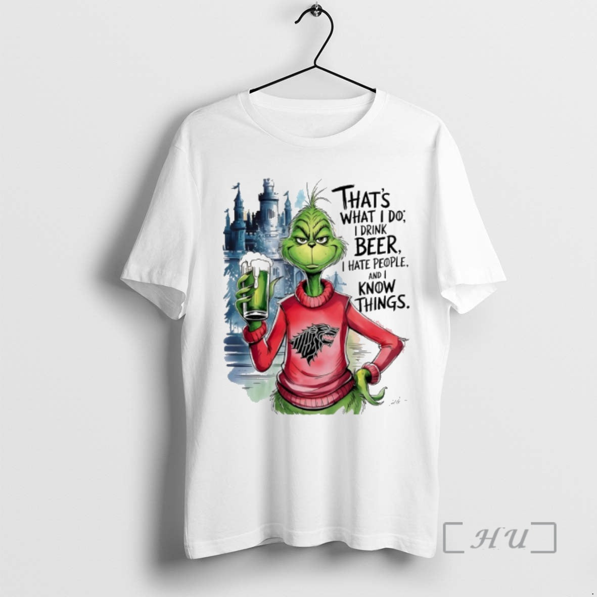 Officials Grinch Thats What I Do I Drink Beer I Hate People And I Know T-Shirts, Hoodie, Sweatshirt | AU01DripNestTees.com