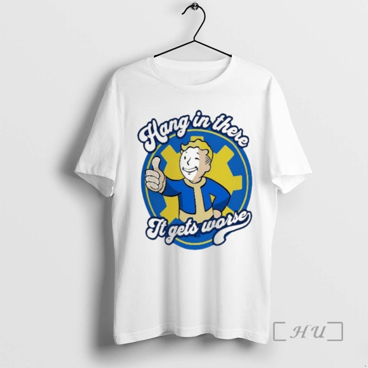Officials Hang In There It Gets Worse Vault Boy T-Shirts, Hoodie, Sweatshirt | AU01DripNestTees.com