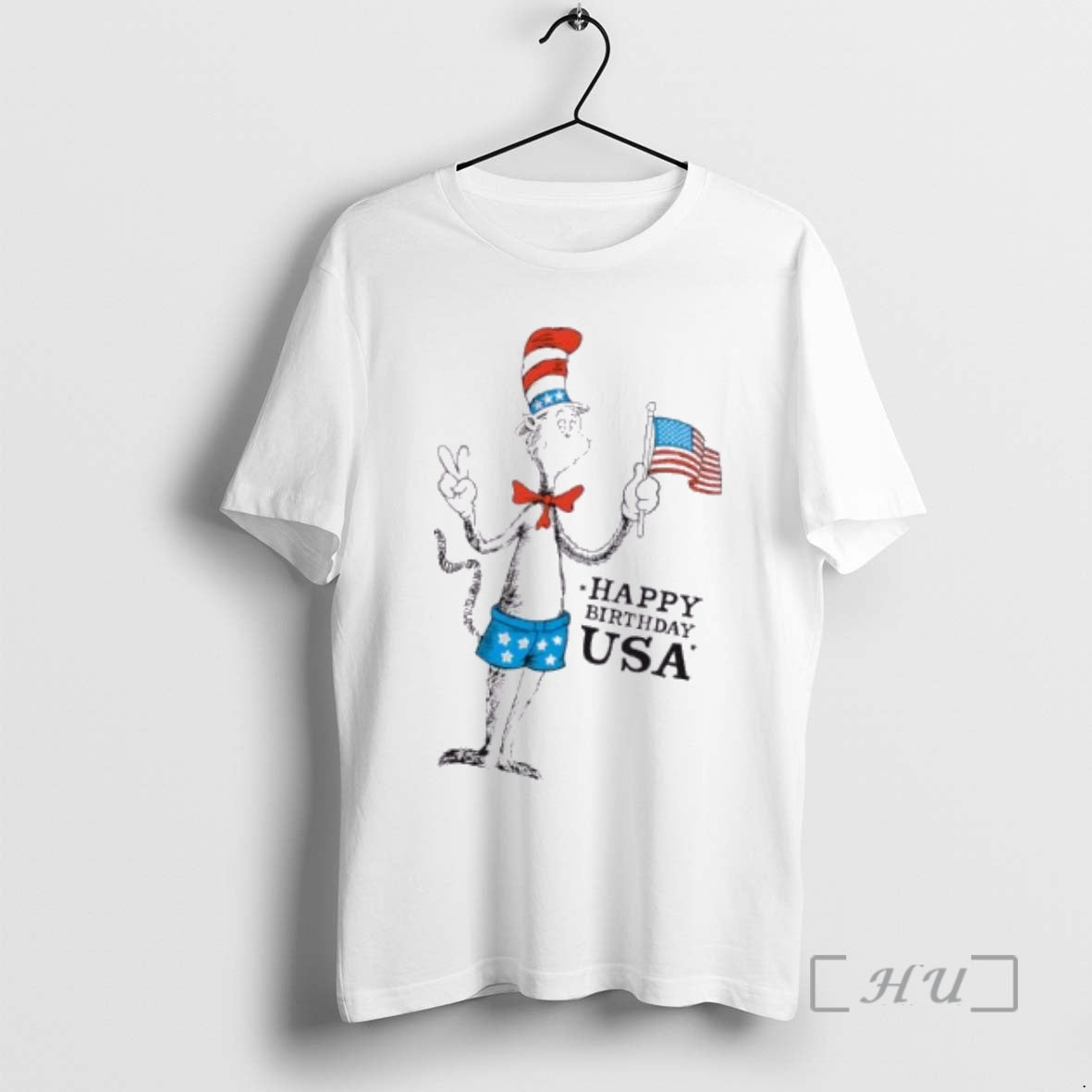 Officials Happy Birthday Usa Cat In The Hat American Flag T-Shirts, Hoodie, Sweatshirt | AU01DripNestTees.com