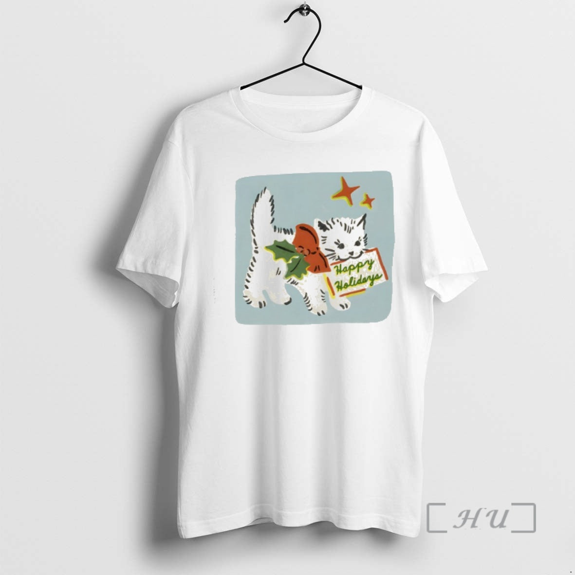 Officials Happy Holidays Cat Yarrow Goods T-Shirts, Hoodie, Sweatshirt | AU01DripNestTees.com