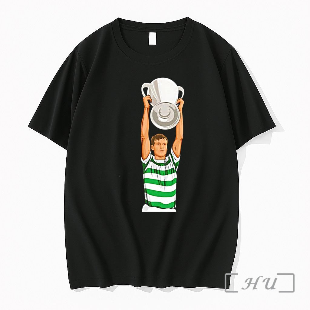 Officials Henrik Larsson Celtic Football Club Legend Player Lifting Trophy Champion Premium T Shirts Sweater