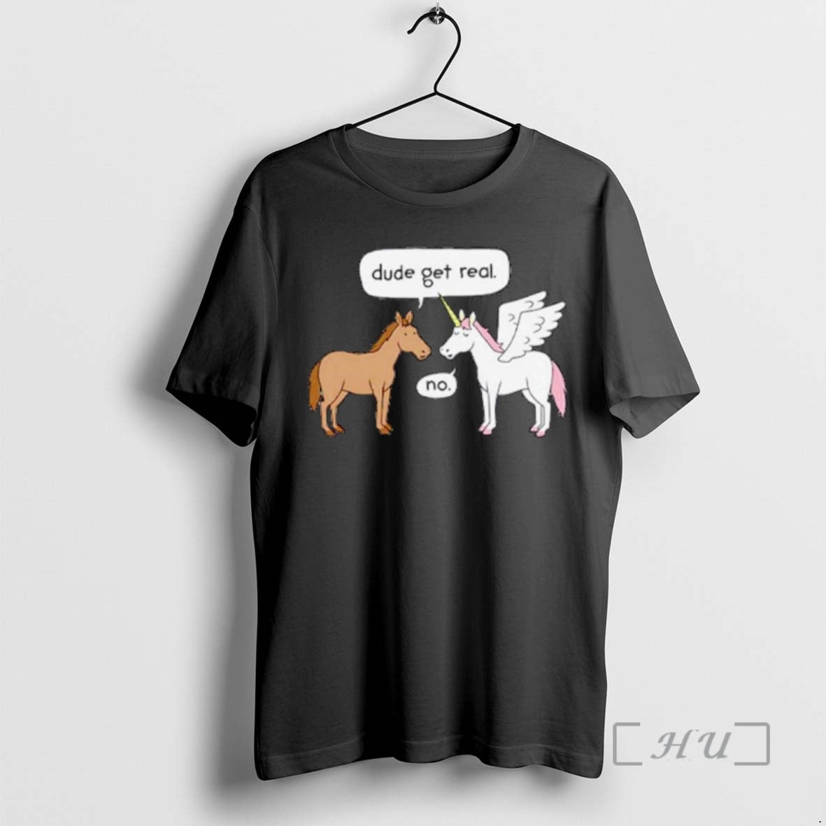 Officials Horse And Unicorn Dude Get Real No Ornaments T-Shirts, Hoodie, Sweatshirt | AU01DripNestTees.com