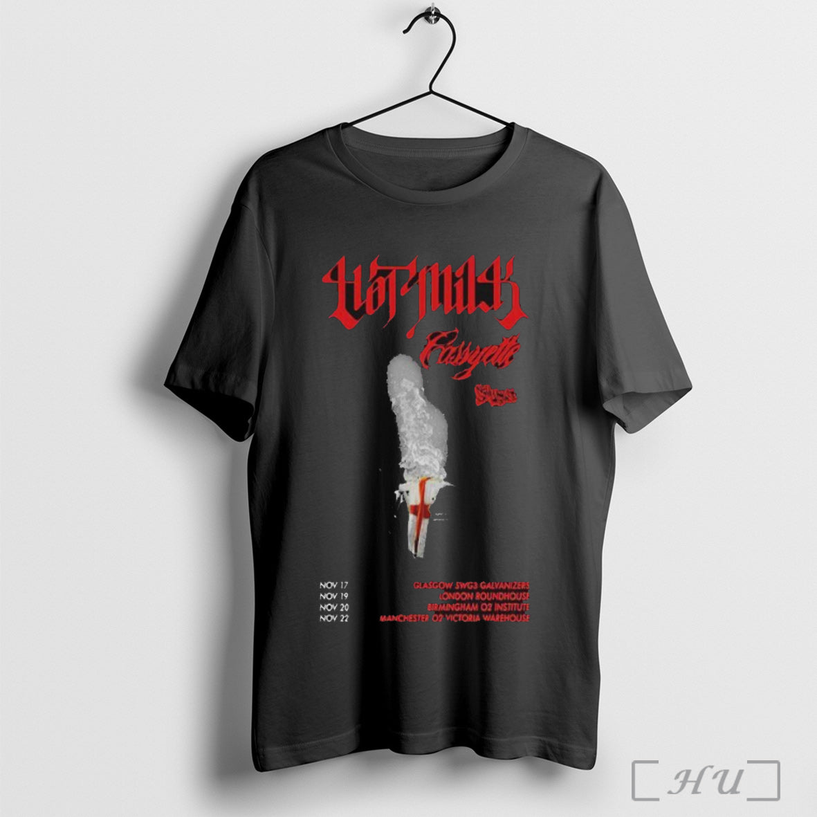 Officials Hot Milk Uk Pop Punk Tour 2025 T Shirt