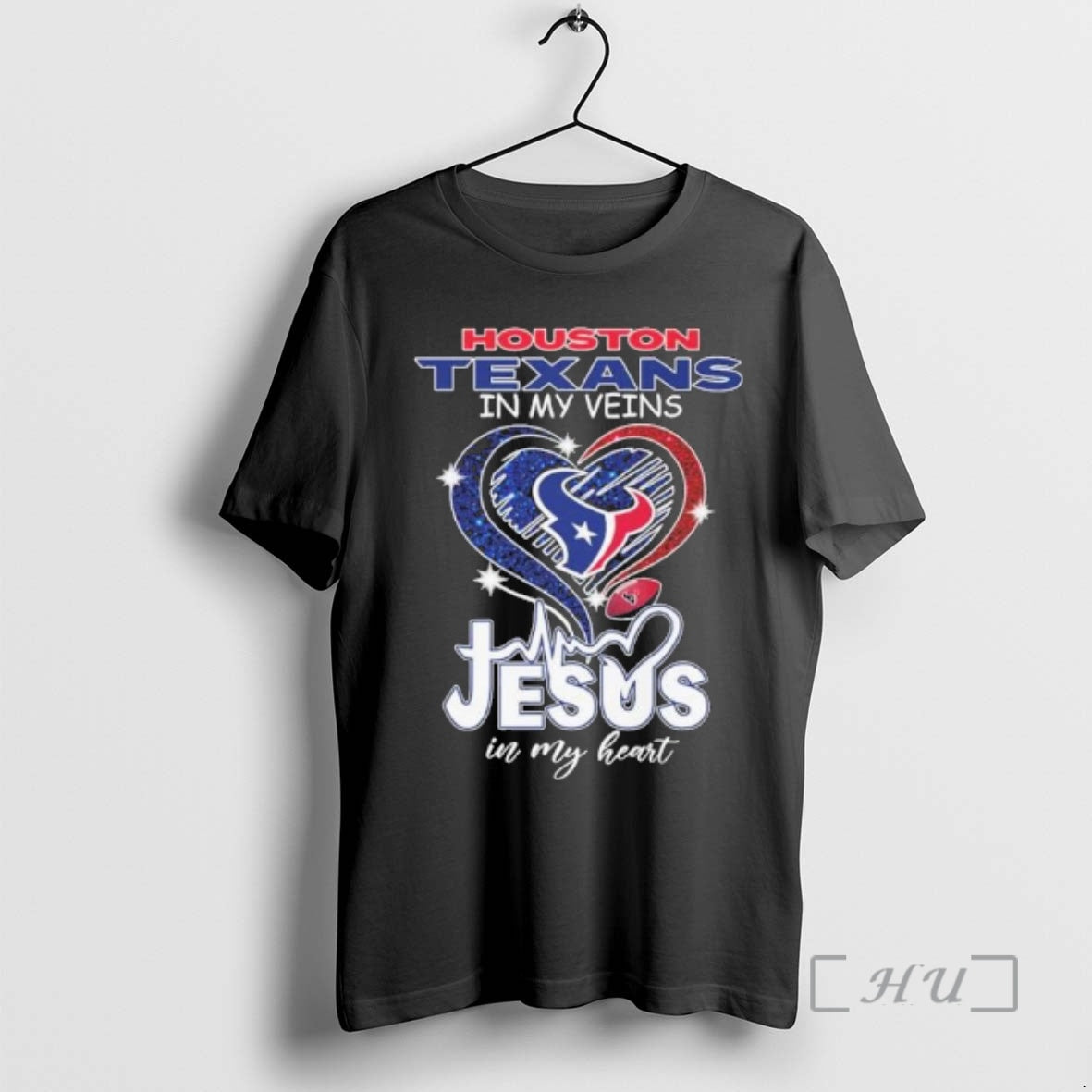 Officials Houston Texans In My Veins Jesus In My Heart 2026 Playoffs Premium T Shirts Hoodie, Sweatshirt