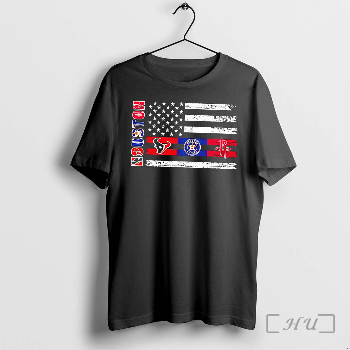 Officials Houston Sports Teams Logos Flag Tee