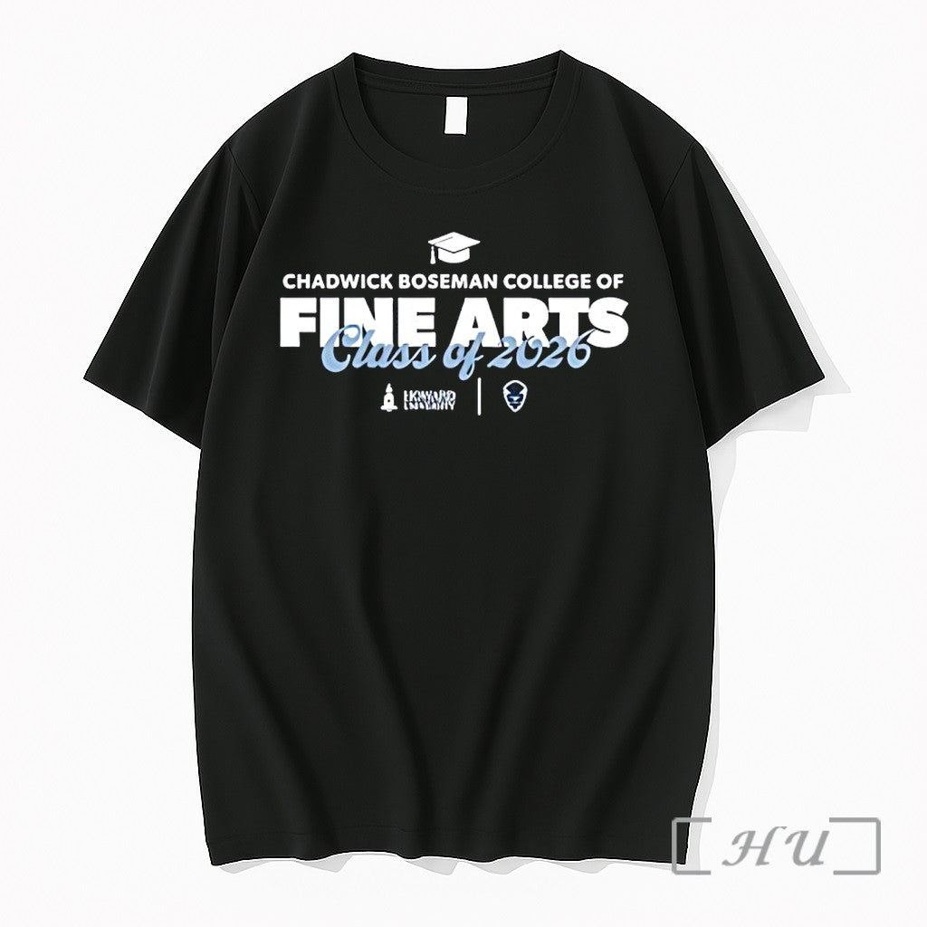 Officials Howard University Chadwick Boseman College Of Fine Arts Class Of 2026 Premium T Shirts