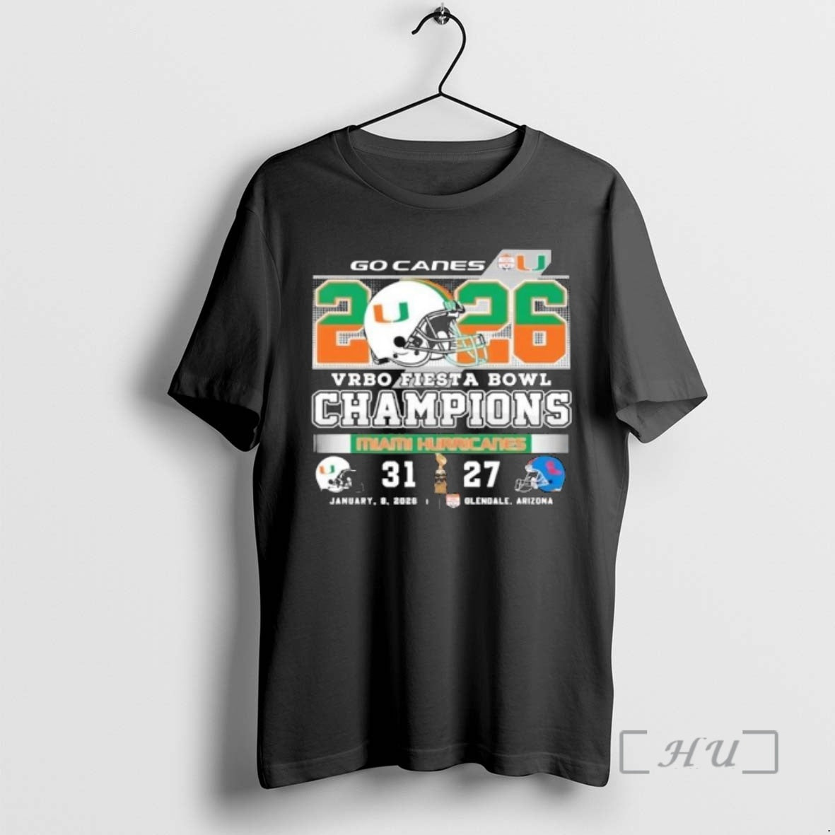 Officials Hurricanes 31 27 Rebels 2026 Fiesta Bowl Champions T-Shirts, Hoodie, Sweatshirt | AU01DripNestTees.com