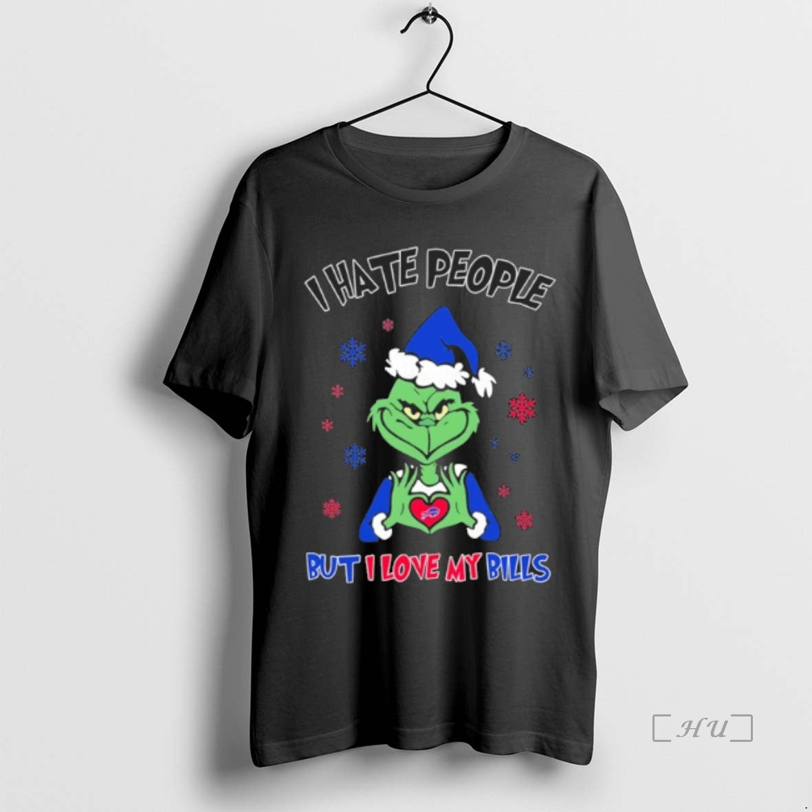 Officials I Hate People The Grinch But I Love My Bills Christmas Premium T Shirts Hoodie, Sweatshirt | AU01DripNestTees.com