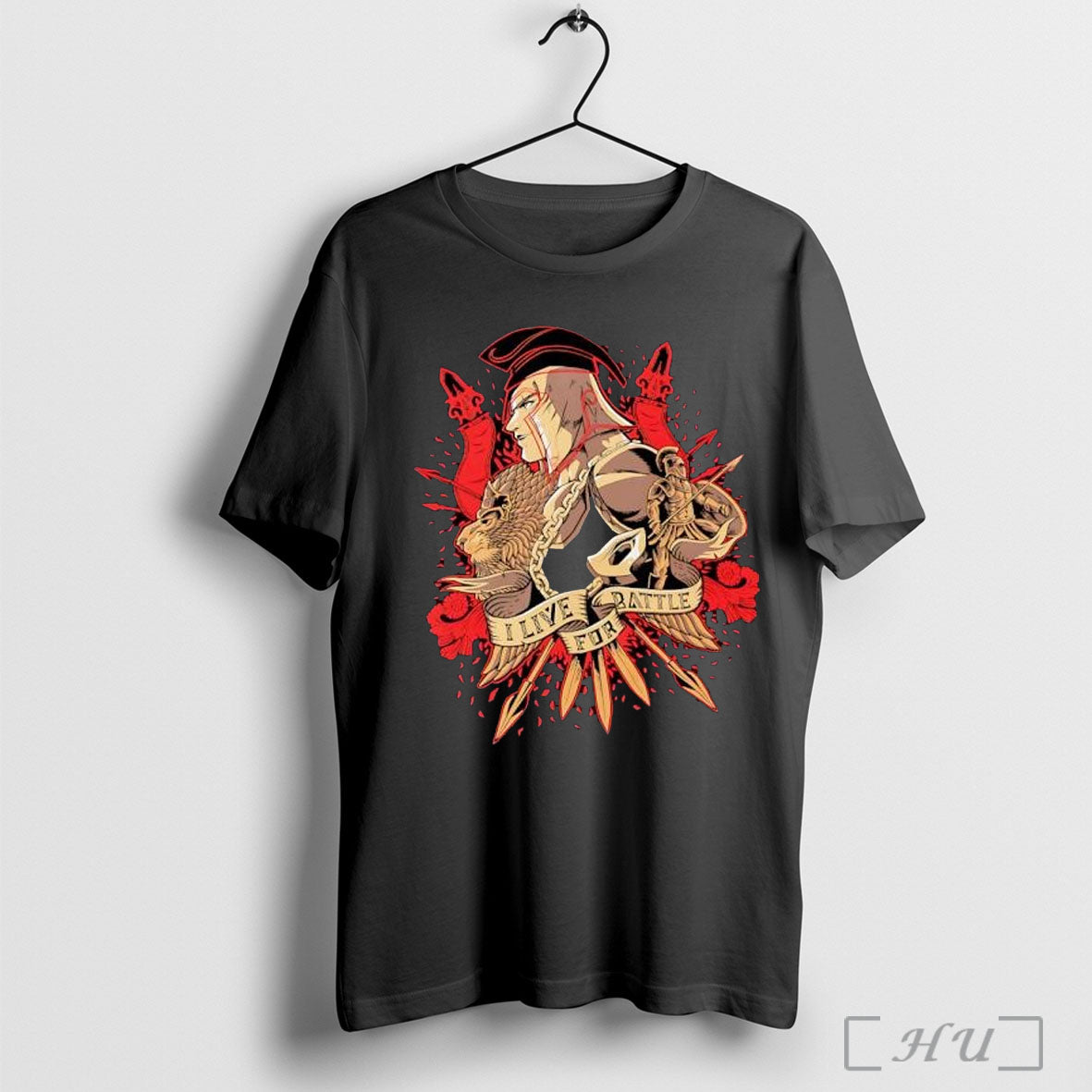 Officials I Live For Battle Spartan And Lion Fantasy T Shirt