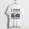 Officials I Run So I Can Eat Chocolate Vintage T Shirt