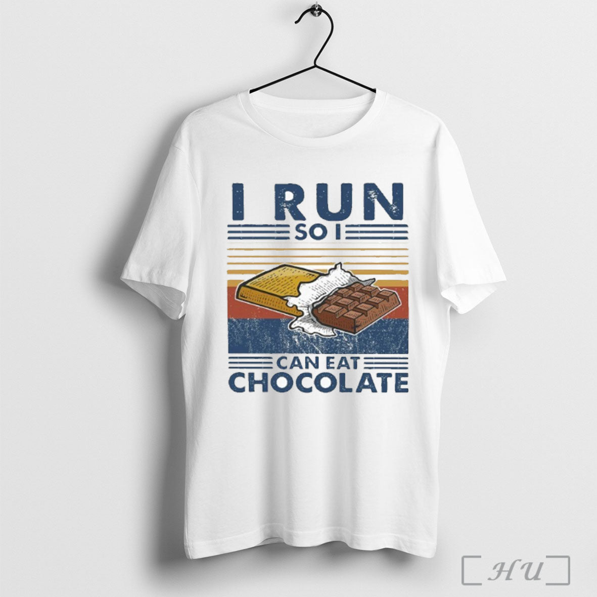 Officials I Run So I Can Eat Chocolate Vintage T Shirt