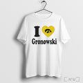 Officials I Love Mark Gronowski Iowa Hawkeyes Heart T Shirt