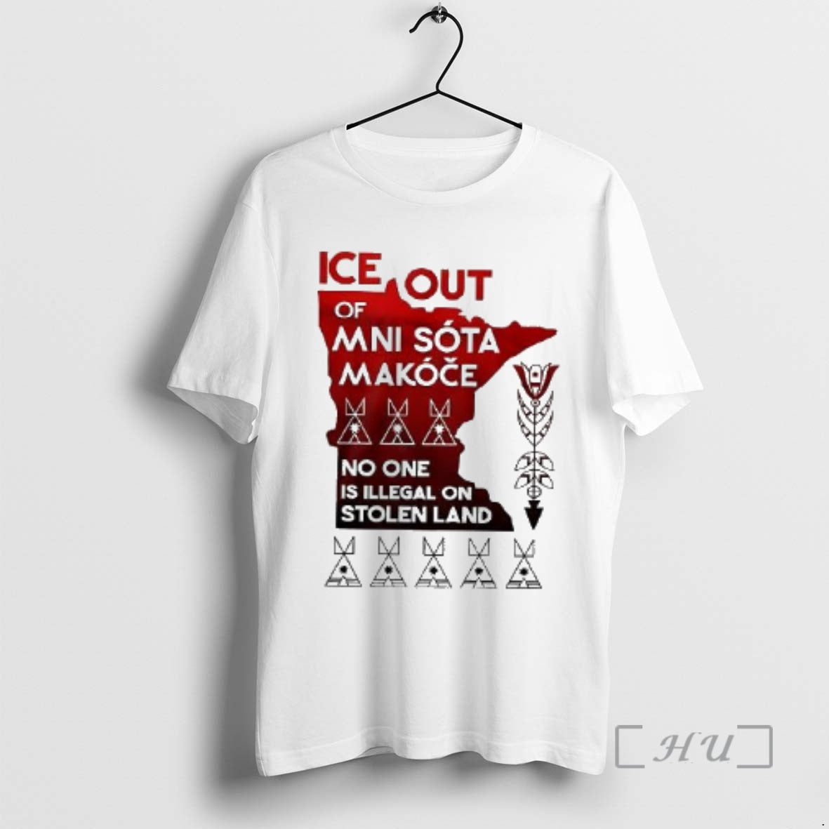 Officials Ice Out Mni Sota Makoce No One Is Illegal On Stolen Land Woman Premium T-Shirts, Hoodie, Sweatshirt