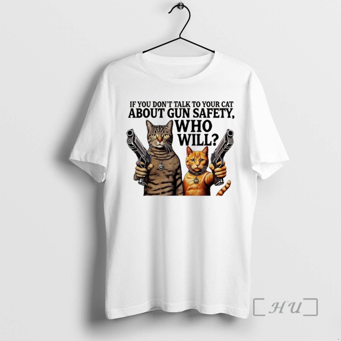 Officials If You Dont Talk To Your Cat About Gun Safety Who Will Gang Cat T-Shirts, Hoodie, Sweatshirt | AU01DripNestTees.com