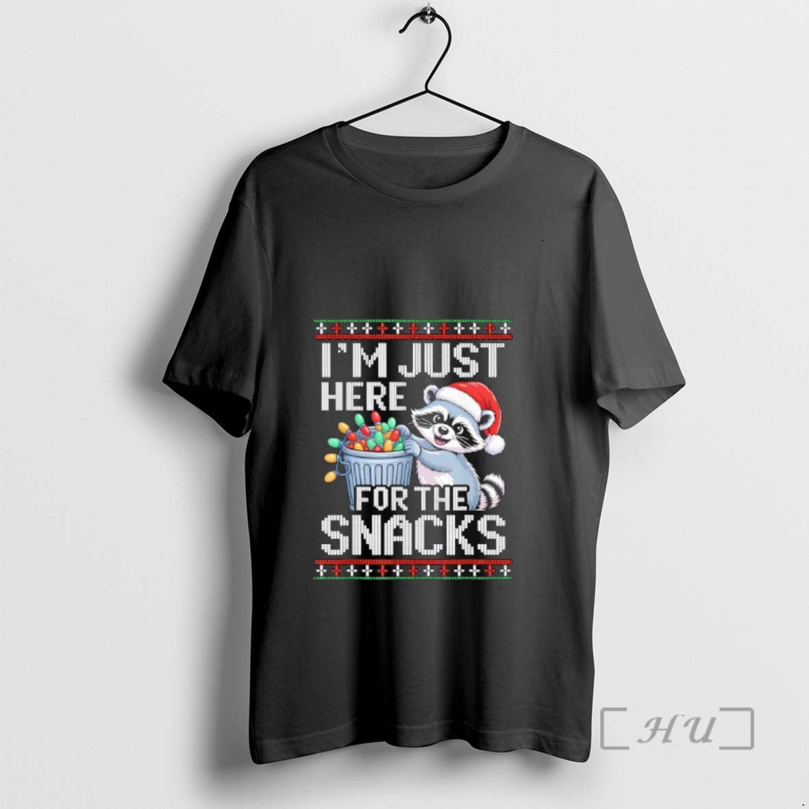 Officials Im Just Here For The Snacks Raccoon Christmas Ugly T-Shirts, Hoodie, Sweatshirt | AU01DripNestTees.com