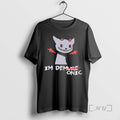 Officials Im Demure Demonic Cat Funny T-Shirts, Hoodie, Sweatshirt | AU01DripNestTees.com