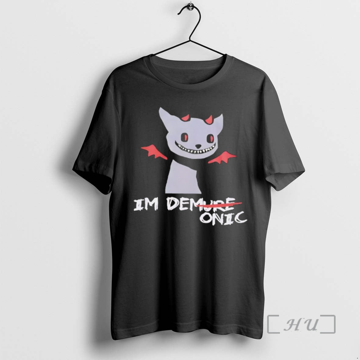 Officials Im Demure Demonic Cat Funny T-Shirts, Hoodie, Sweatshirt | AU01DripNestTees.com