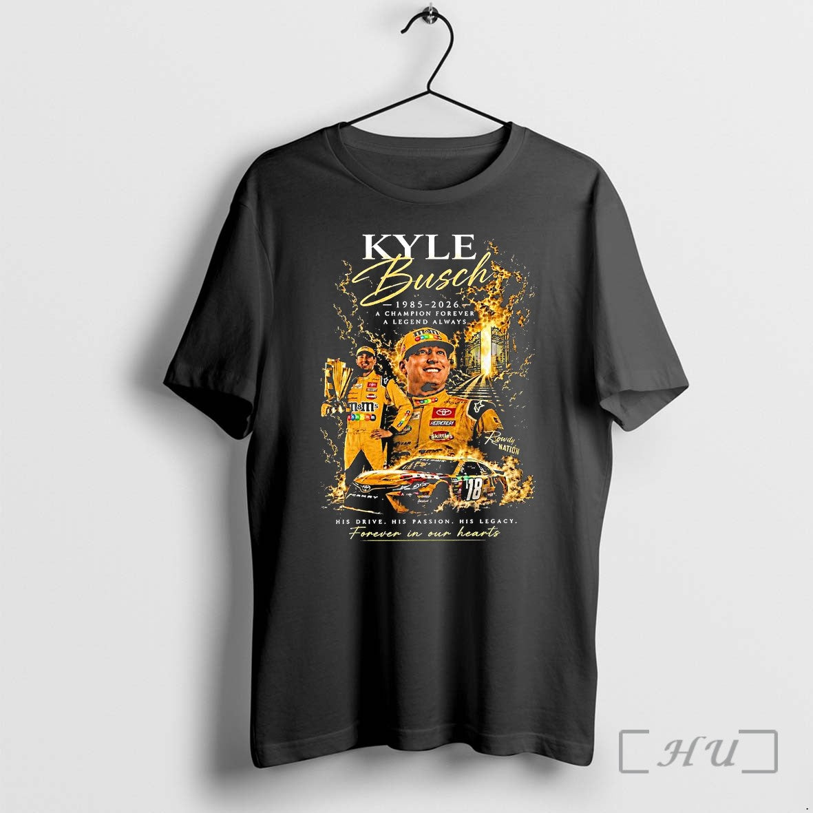 Officials In Memory Of Kyle Busch Forever Rowdy Legends Never Lift 1 Premium T Shirts
