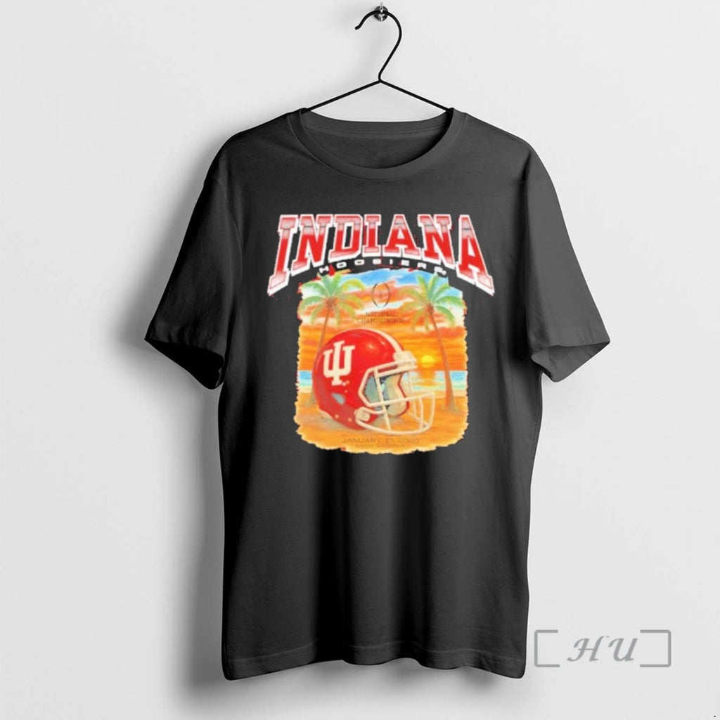 Officials Indiana Football National Championship 2026 Miami Beach T-Shirts, Hoodie, Sweatshirt | AU01DripNestTees.com