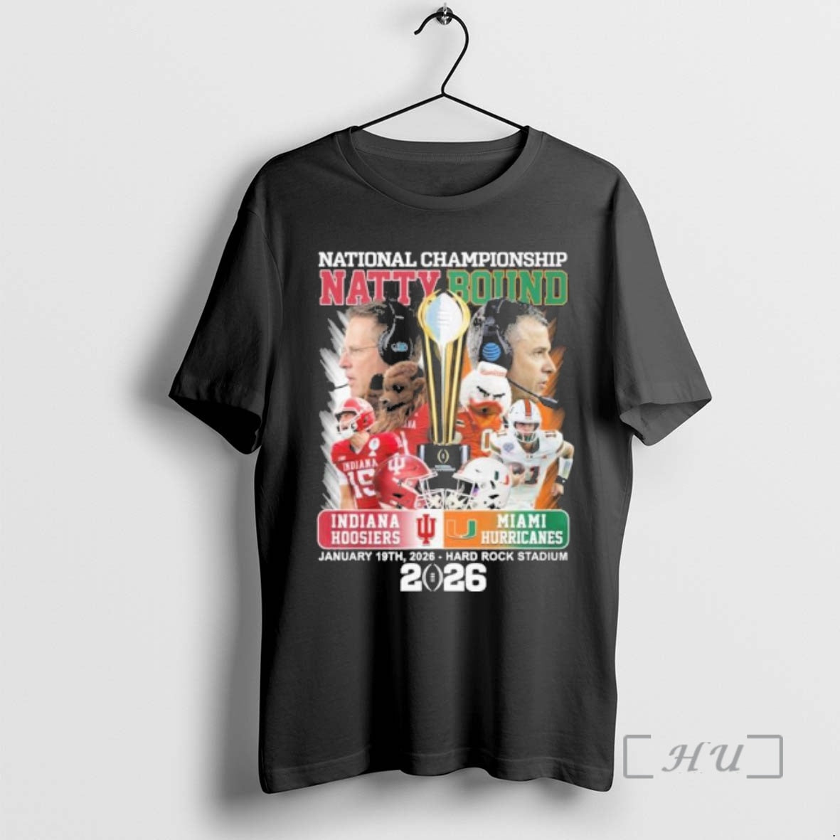 Officials Indiana Vs Miami 2026 National Championship Natty Bound Matchup T-Shirts, Hoodie, Sweatshirt | AU01DripNestTees.com